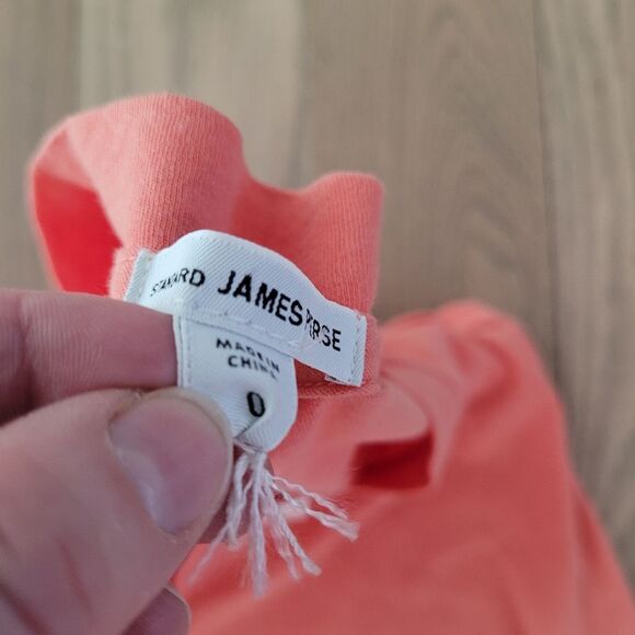 NWT James Perse Standard V-Neck Coral Tee Size 0 - Picture 6 of 7